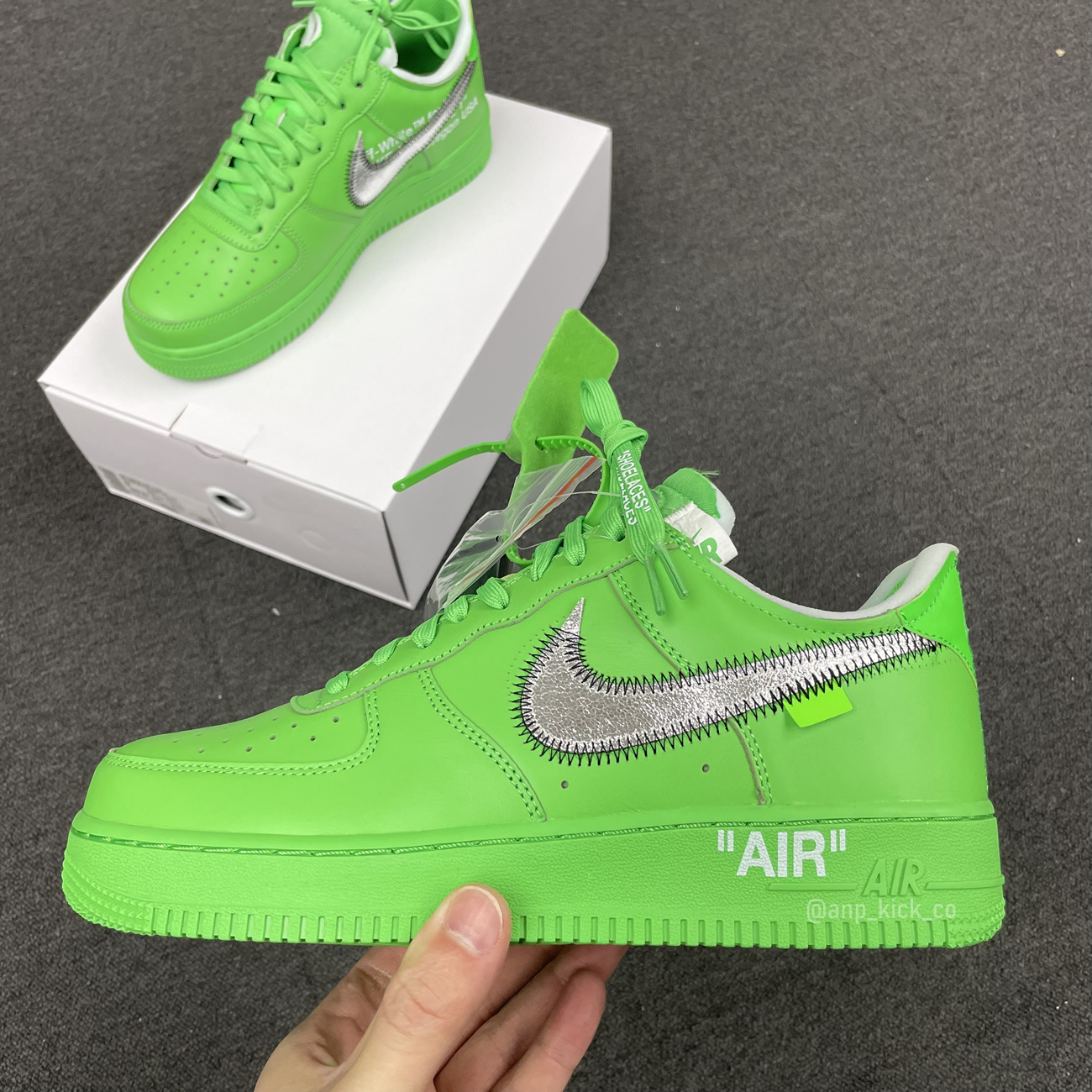 Off White Nike Air Force 1 Low Light Green (2) - newkick.cc